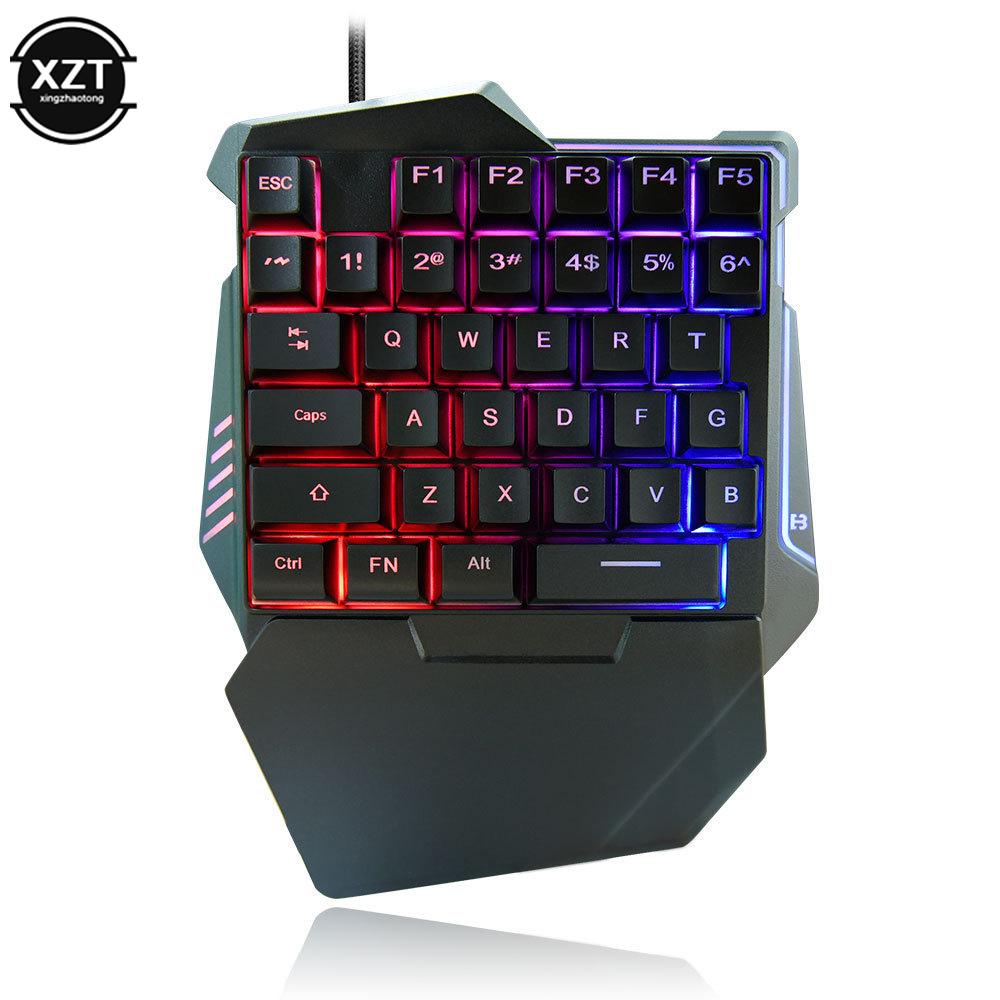 Gaming Keyboard Half - USB One-handed Keyboard Gaming Mechanical Feel