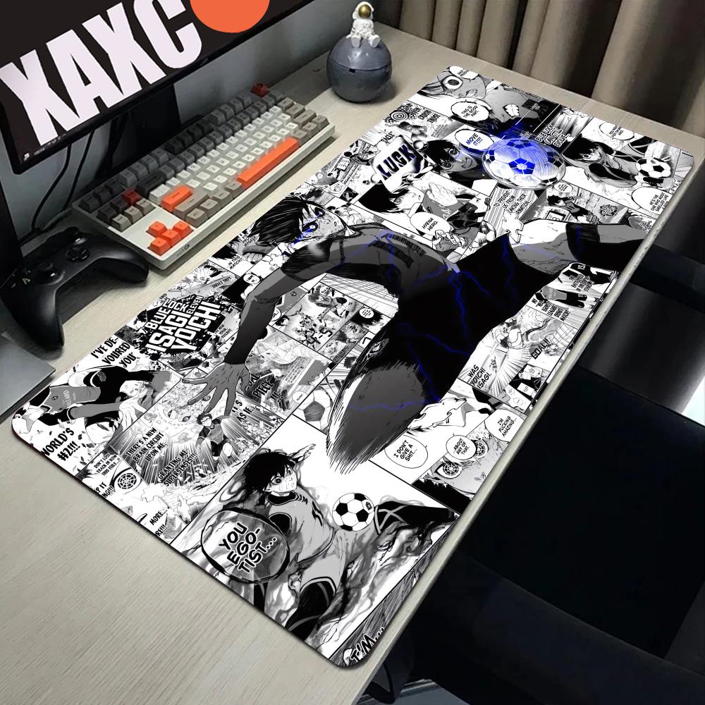 Gaming Keyboard Blue - Black And White Anime Mouse Pad