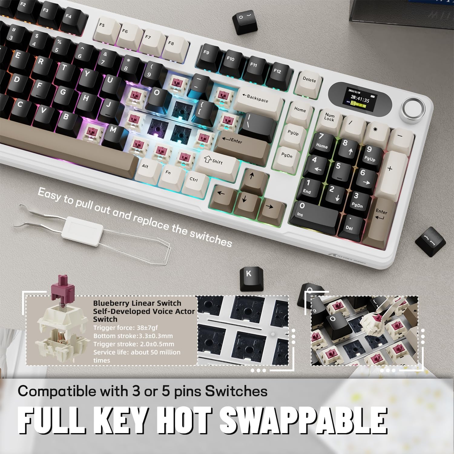 ATTACK SHARK X98Pro Wireless M - Gaming Keyboard Thocky review and price