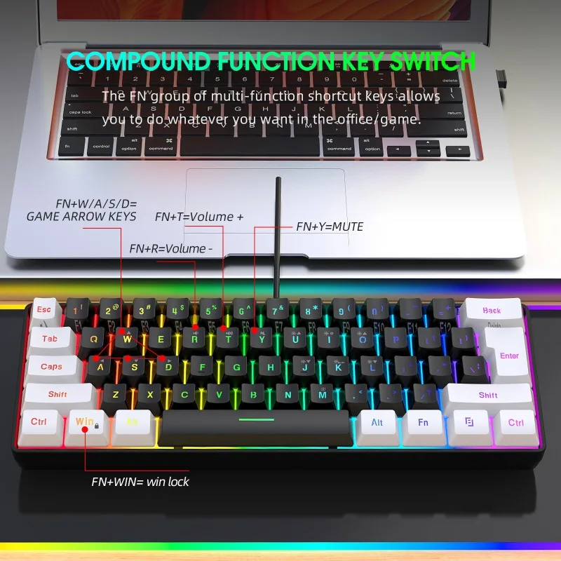 Keyboard and Mouse 60% Compute - Gaming Keyboard And Mouse Combo review and price