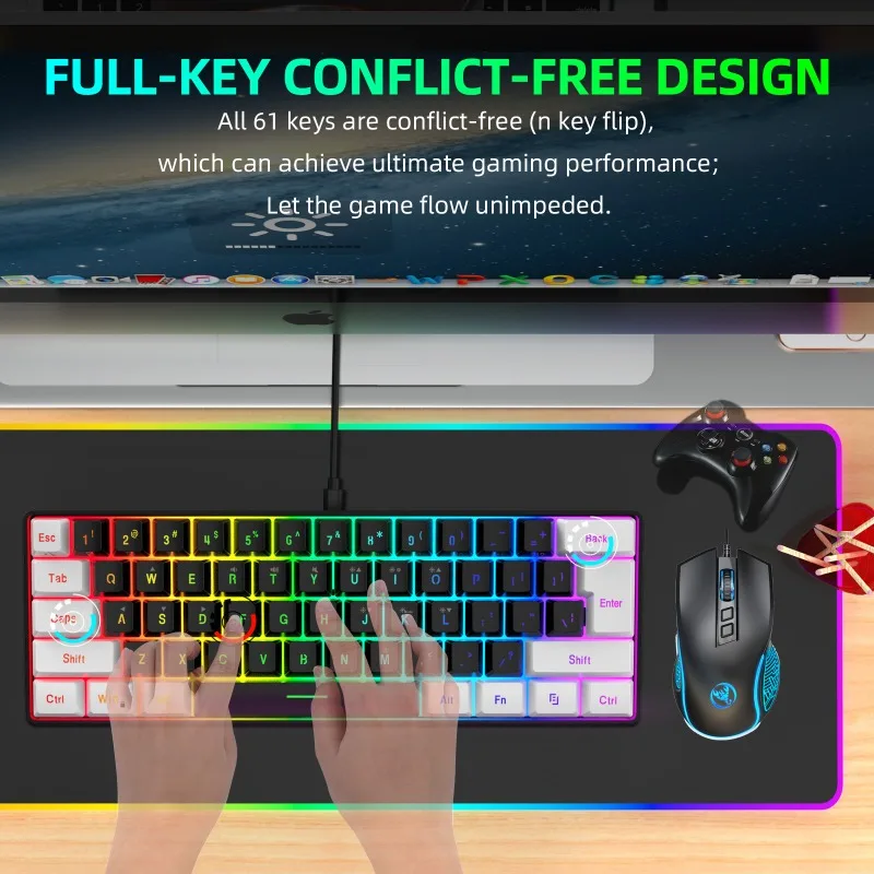 Keyboard and Mouse 60% Compute - Gaming Keyboard And Mouse Combo review and price