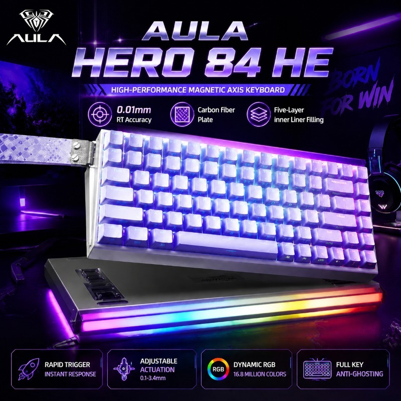 AULA HERO84 Magnetic Gaming Me - Gaming Keyboard Backlit review and price