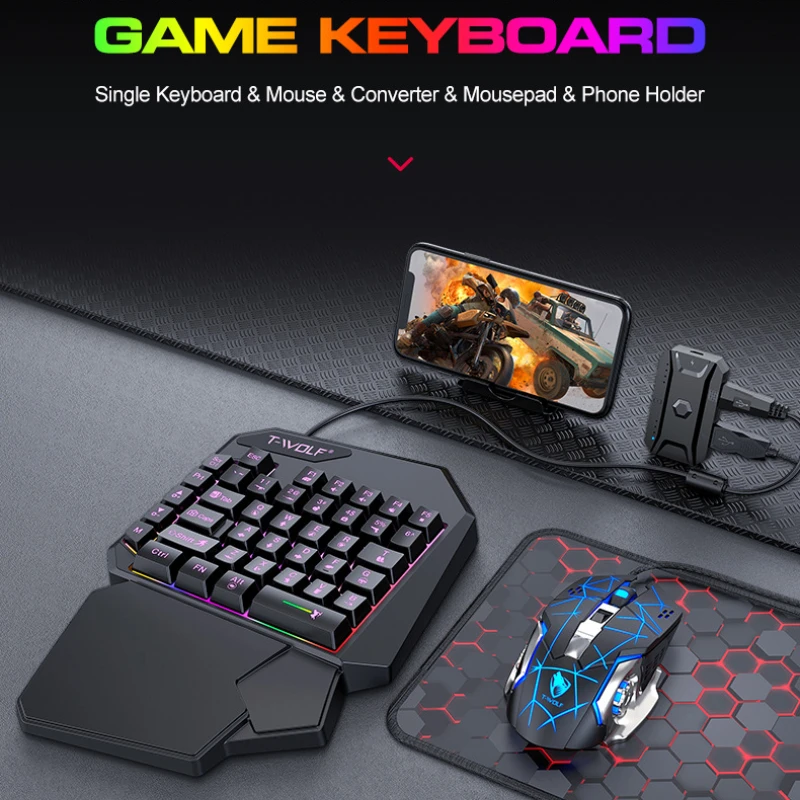 T-WOLF TF900 One Handed Keyboa - Gaming Keyboard Half review and price