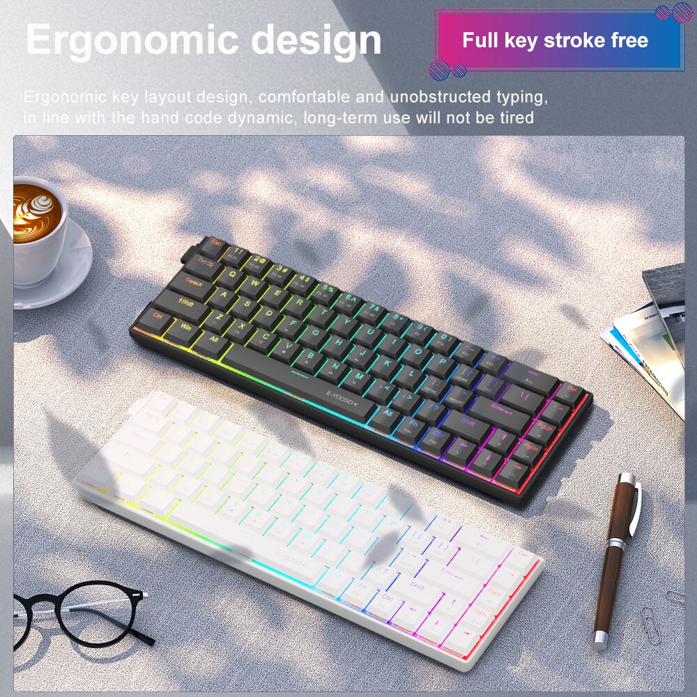 E-YOOSO A68 RGB Mini Slim USB  - Gaming Keyboard Bundle review and price