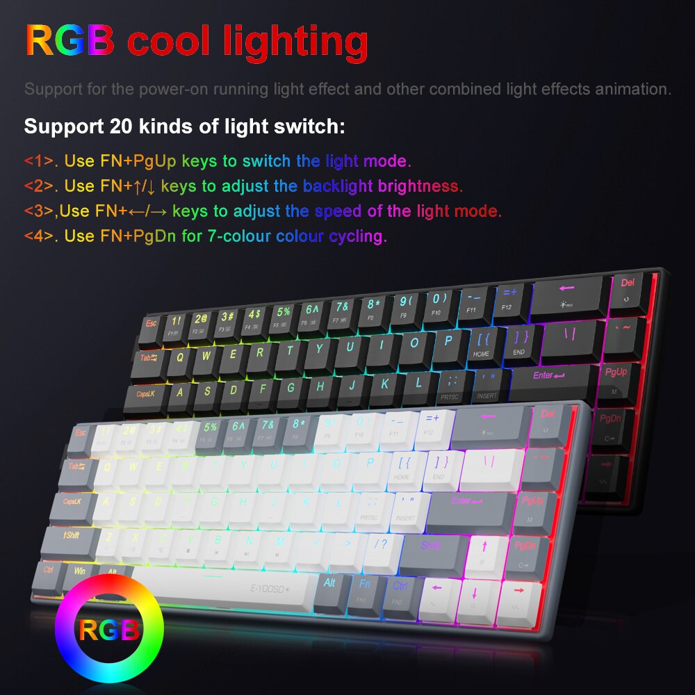 E-YOOSO A68 RGB Mini Slim USB  - Gaming Keyboard Bundle review and price