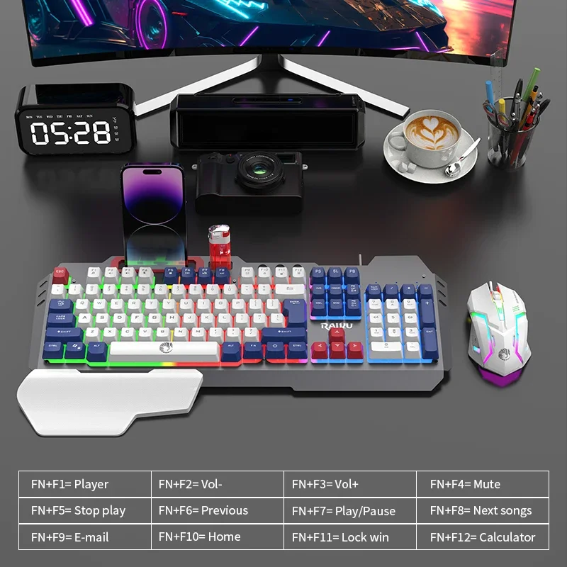 T16 Wired Metal Gaming Backlit - Gaming Keyboard Mouse And Headset Combo review and price