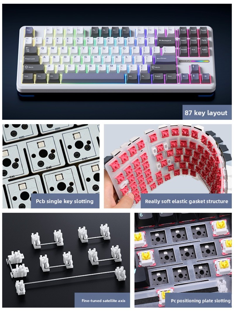 AULA F87 Pro Wireless Mechanic - Gaming Keyboard Thocky review and price