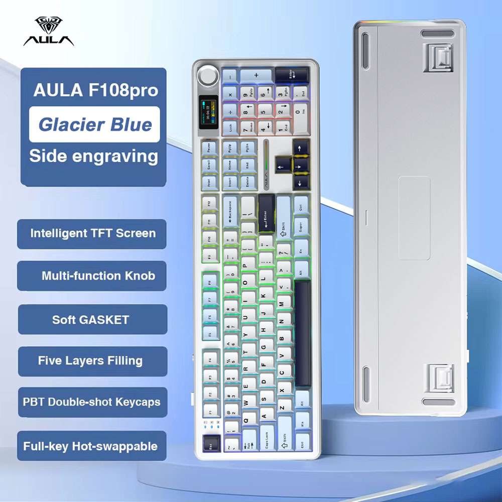 AULA F108 Pro Gaming Mechanica - Gaming Keyboard Thocky review and price