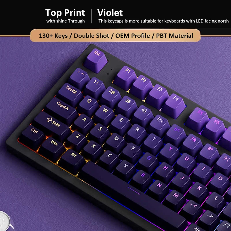 Custom Gradient Violet OEM Pro - Gaming Keyboard Top review and price