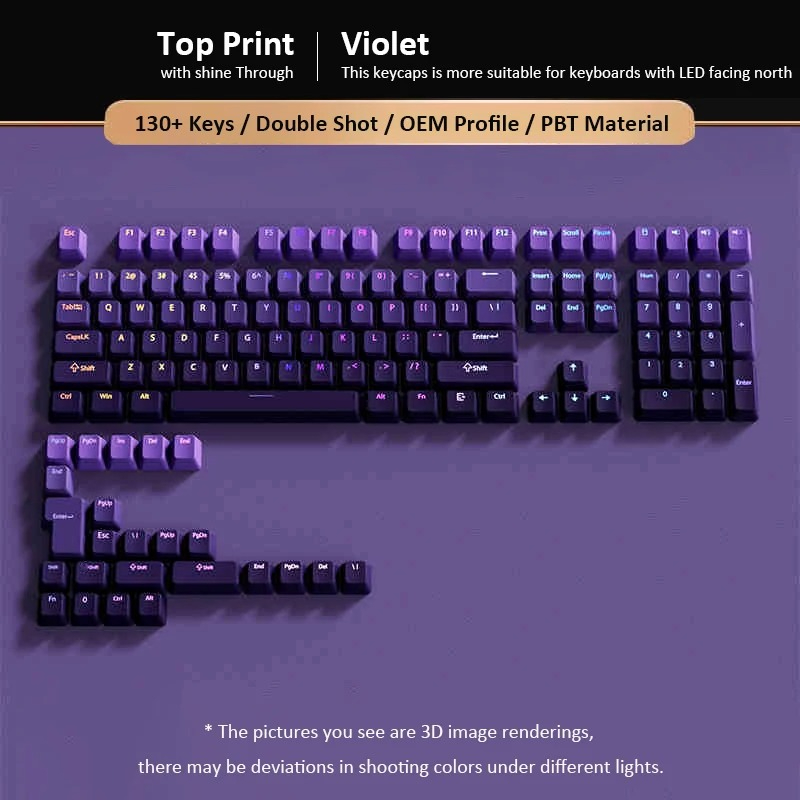 Custom Gradient Violet OEM Pro - Gaming Keyboard Top review and price