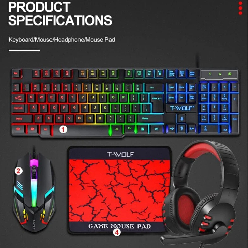 Spanish Russian Keyboard Layou - Gaming Keyboard Mouse And Headset Combo review and price