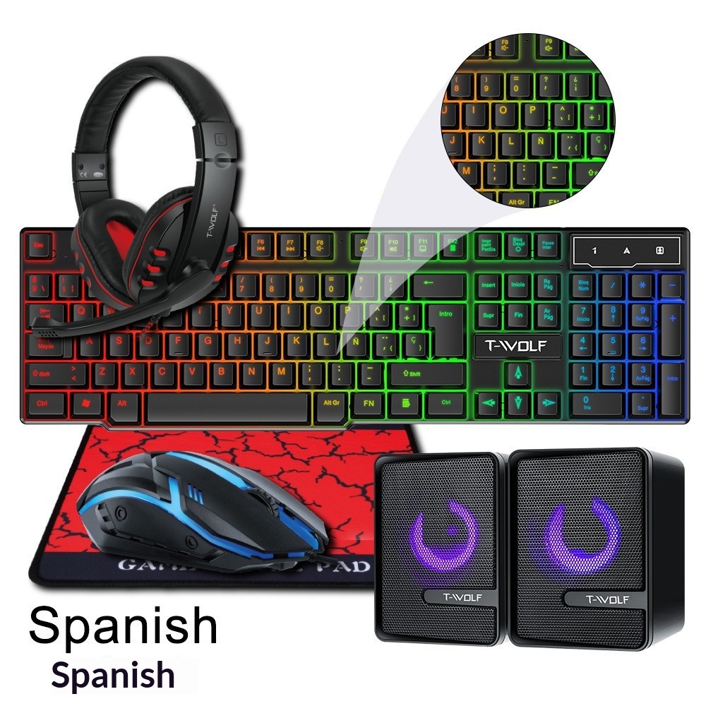 Spanish Russian Keyboard Layou - Gaming Keyboard Mouse And Headset Combo review and price