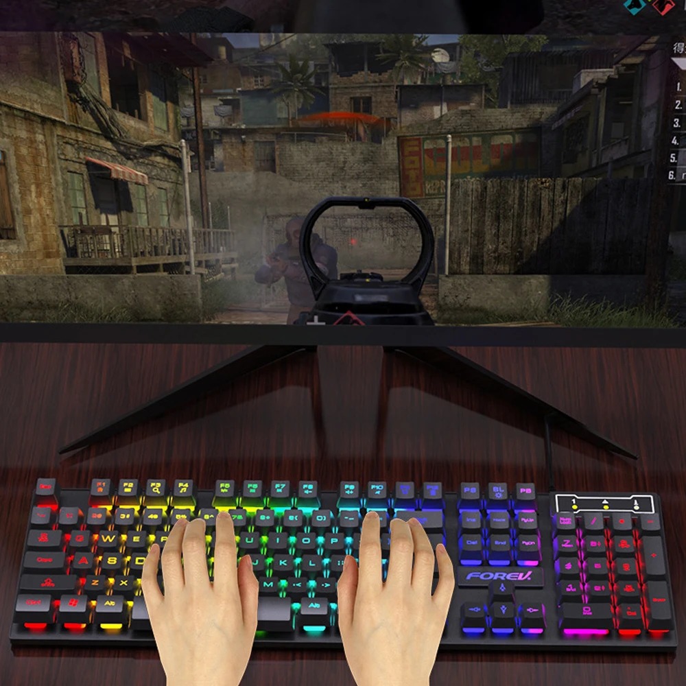 104 Keys Mechanical Feel Keybo - Gaming Keyboard Mouse And Headset Combo review and price