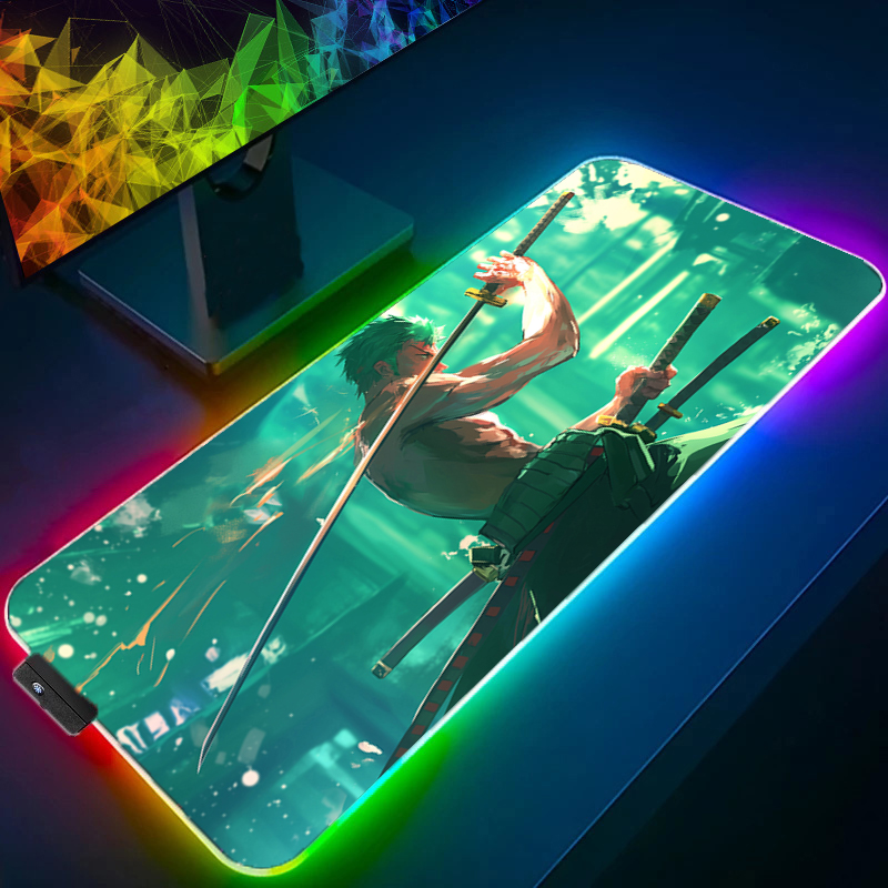 ONE PIECE Zoro Mouse Pad RGB G - Gaming Keyboard Easy To Clean review and price
