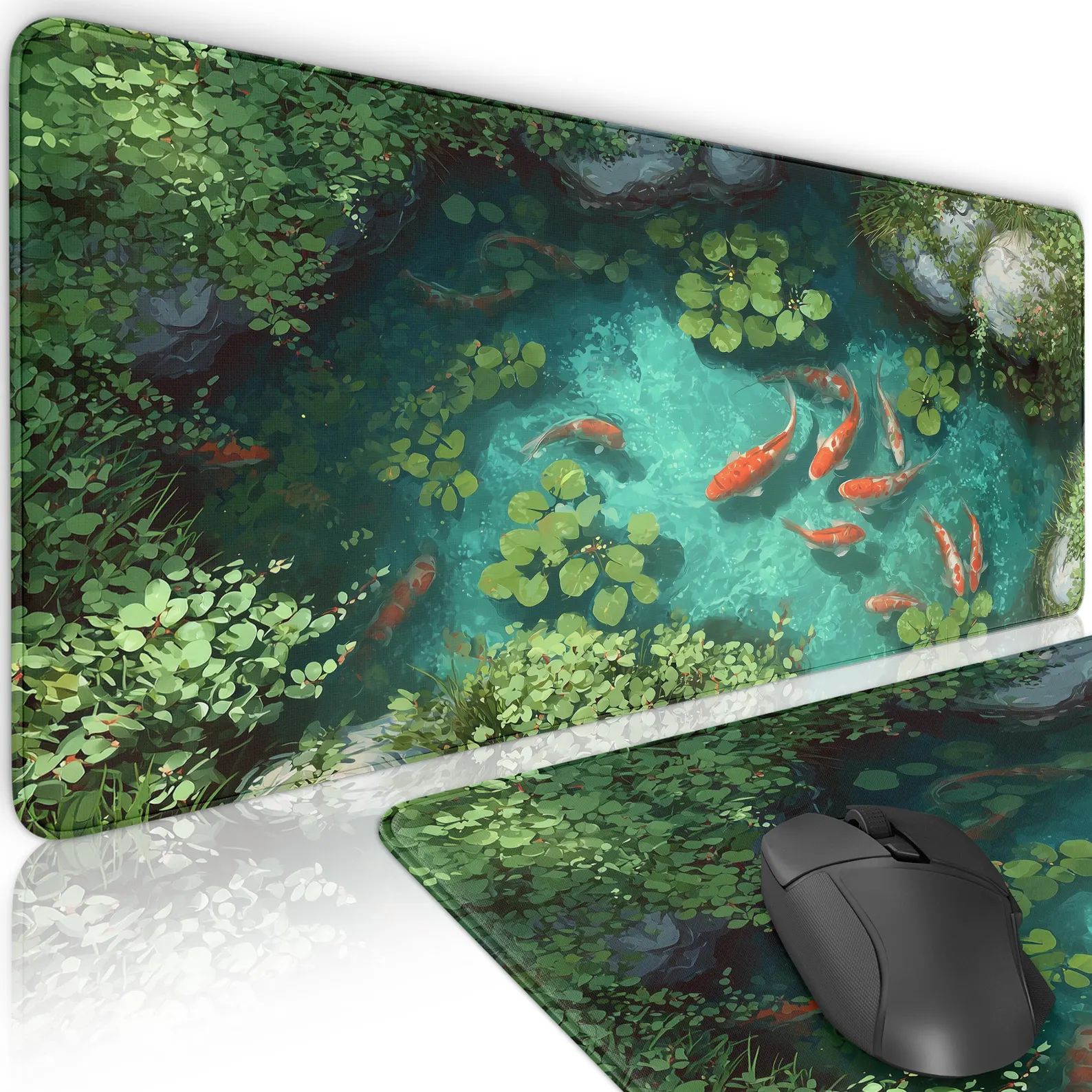Art Kawaii Koi Fish Lotus Leaf - Gaming Keyboard Blue review and price