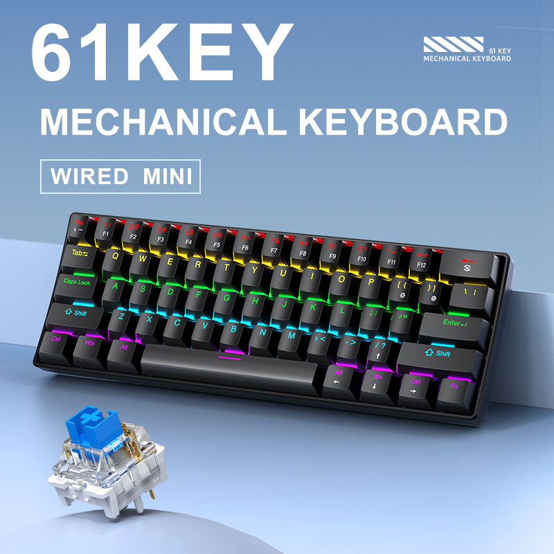 K61 Wired Mechanical Gaming Ke - Gaming Keyboard Half review and price