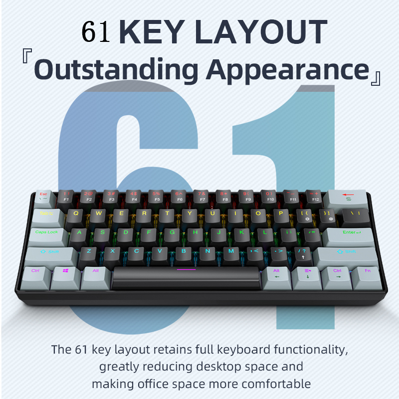K61 Wired Mechanical Gaming Ke - Gaming Keyboard Half review and price