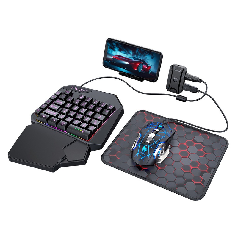 T-Wolf Tf950 5 In 1 One Handed - Gaming Keyboard Half review and price