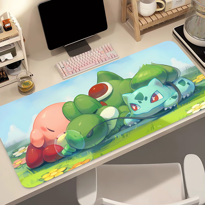 Anime Mouse Pad Pokemon Bulbas - Gaming Keyboard Easy To Clean review and price