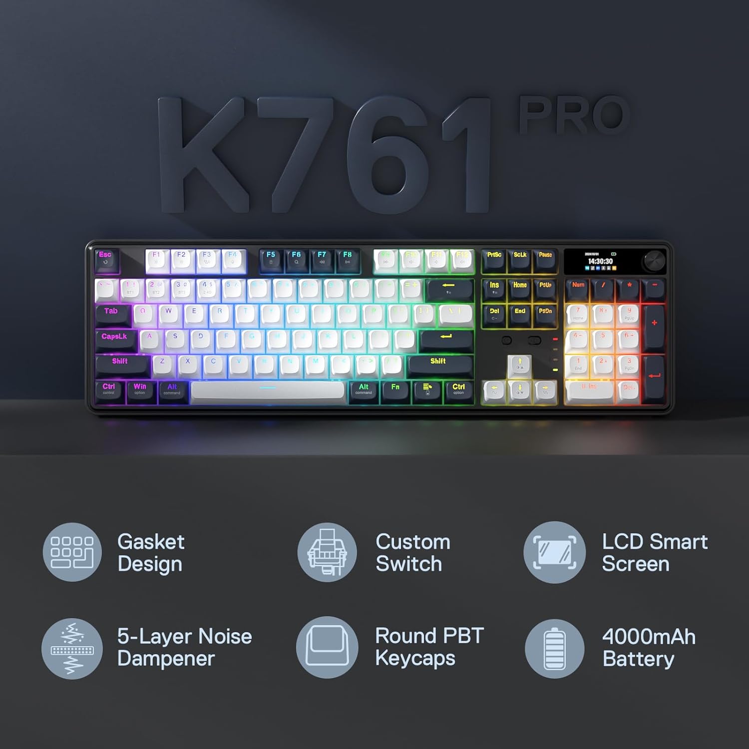 Redragon K761 Wireless Gasket  - Gaming Keyboard Thocky review and price