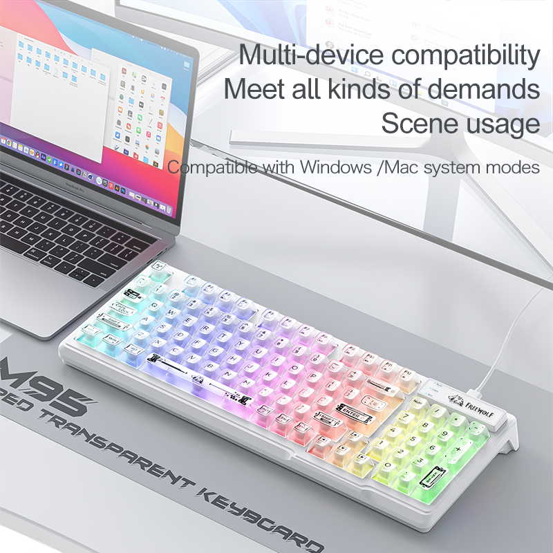 Wired RGB Transparent Keyboard - Gaming Keyboard Thocky review and price