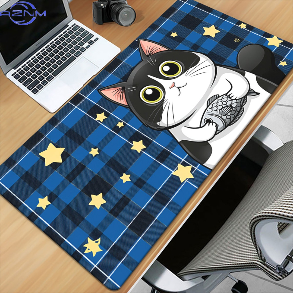 1pc Cat on Blue Stars Pattern  - Gaming Keyboard Blue review and price